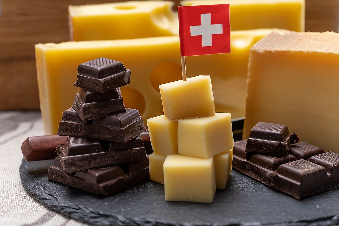 Swiss chocolate and cheese are globally famous. Image credit: barmalini/Shutterstock.com