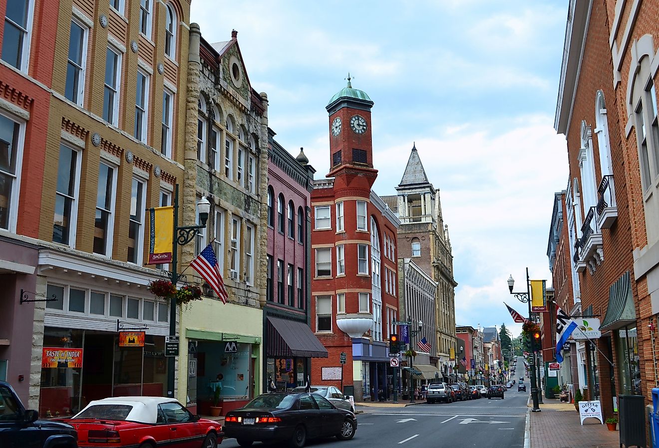 Downtown Historic Staunton, Virginia. Image credit MargJohnsonVA via Shutterstock