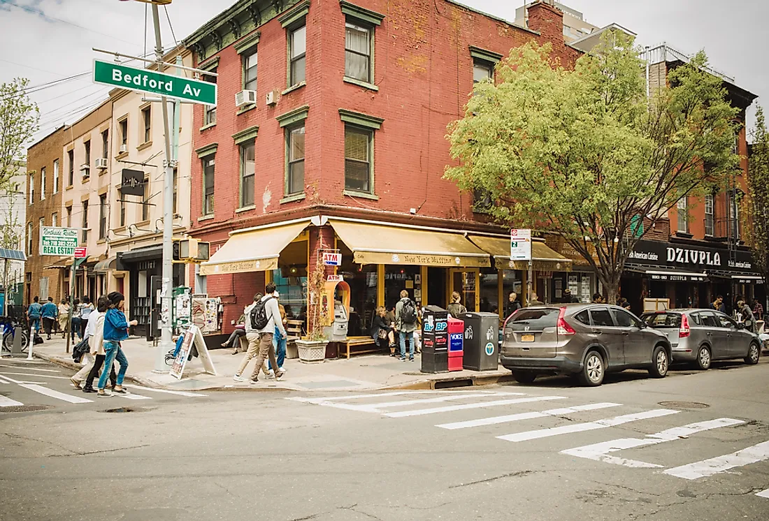 Williamsburg, Brooklyn, New York. Williamsburg is said to be the prototypical example of a gentrified neighborhood. Editorial credit: jumis / Shutterstock.com. 