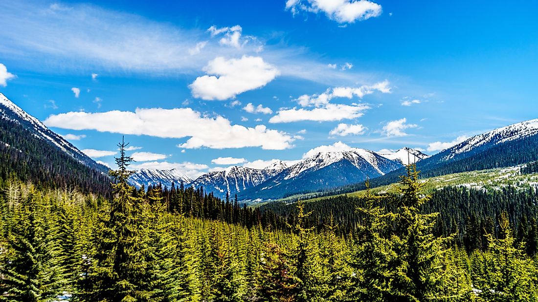 The Coat Mountain range in British Columbia. 