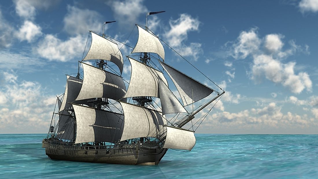 Sailors use the trade winds to facilitate trade routes. 