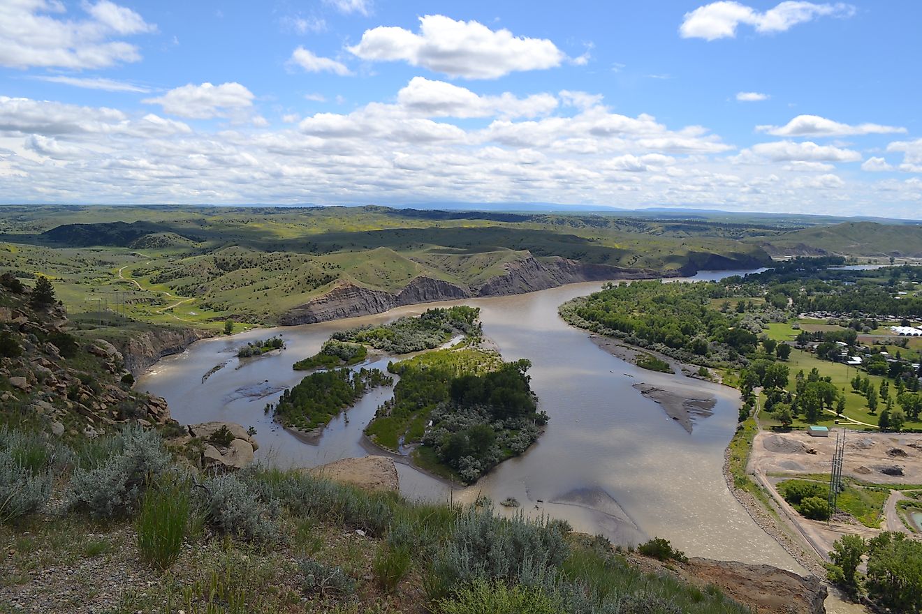 The Yellowstone River in Billings Montana