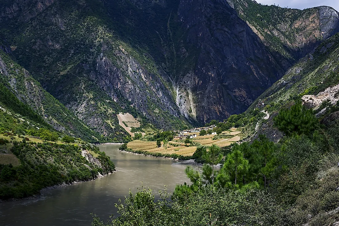 The Brahmaputra River flows through Bangladesh, India, and China. 