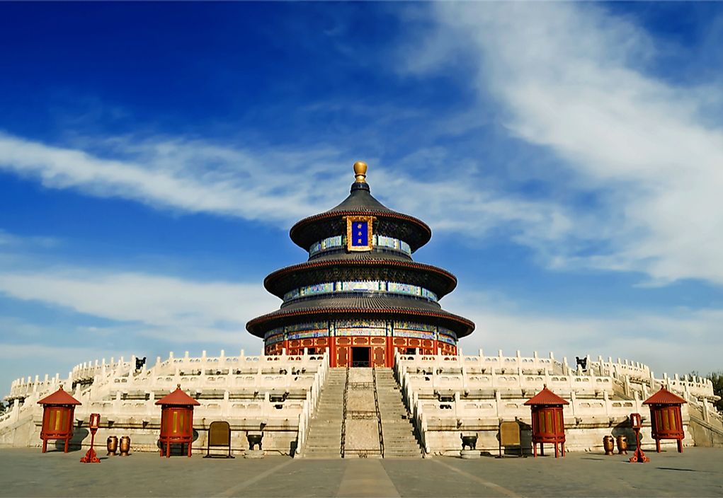 The Temple of Heaven was built between 1406 and 1420.