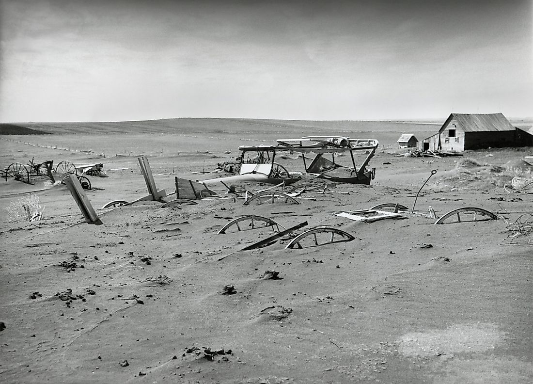 Drought ravaged farms during the Great Depression in 1936. 