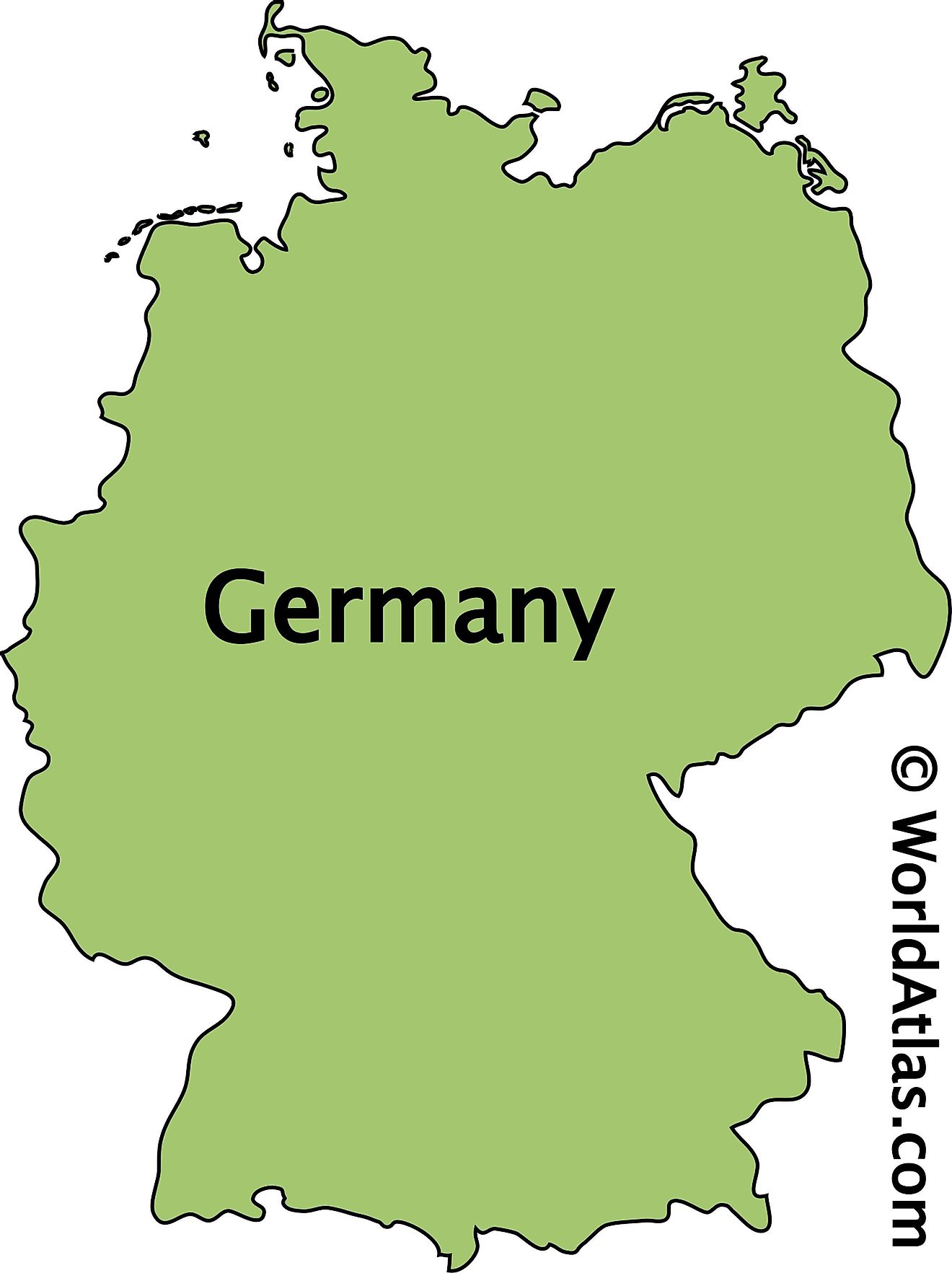 Outline Map of Germany