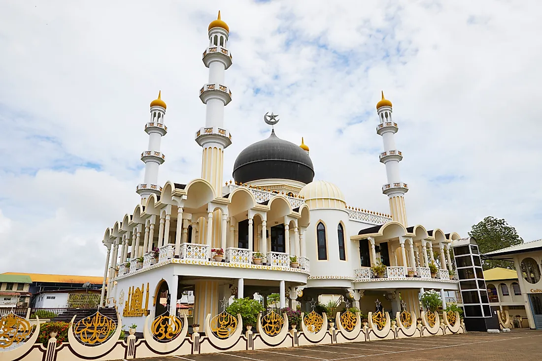 The Mosque Keizerstraat in Suriname. 