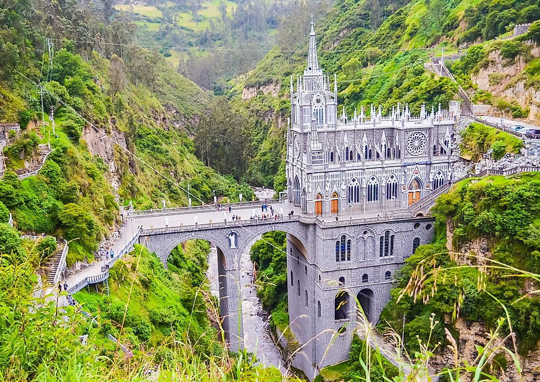 The famous Las Lajas Sanctuary in Colombia. 