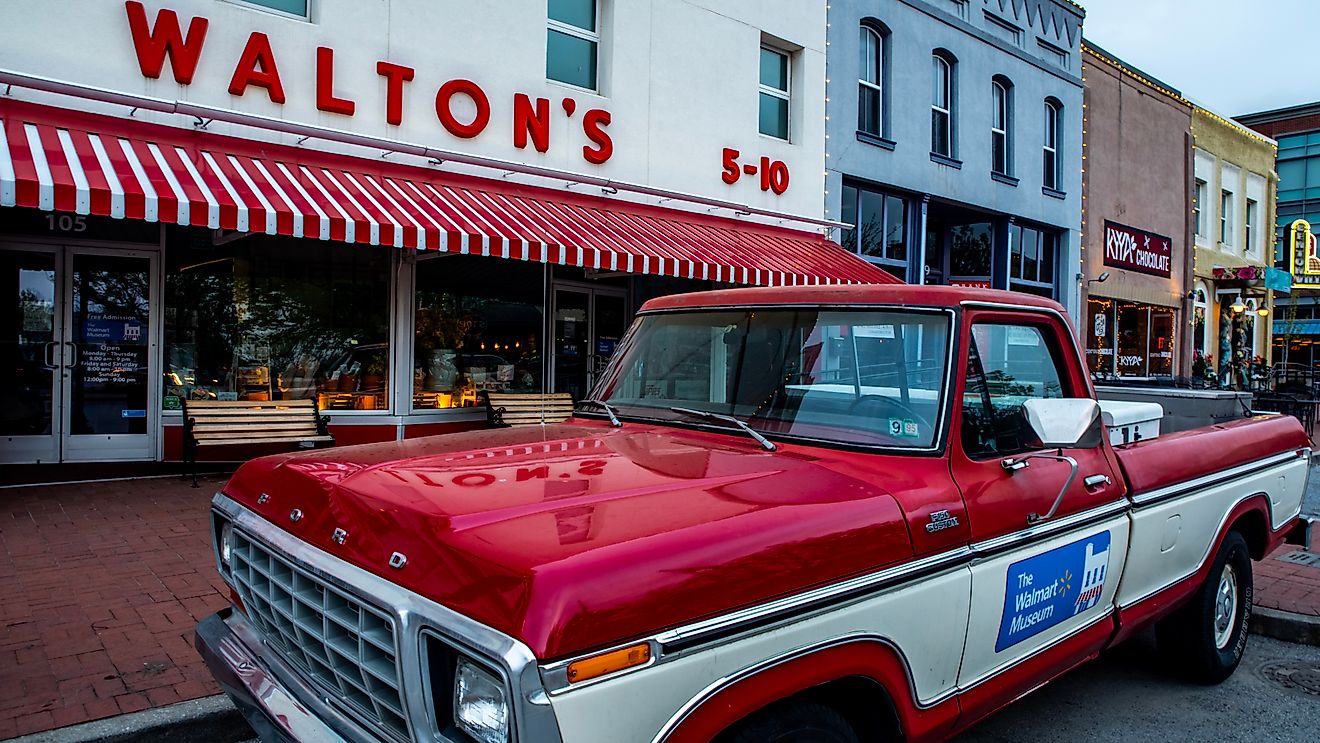 Walton's Five and Dime in Bentonville, Arkansas. (Credit: RozenskiP via Shutterstock)