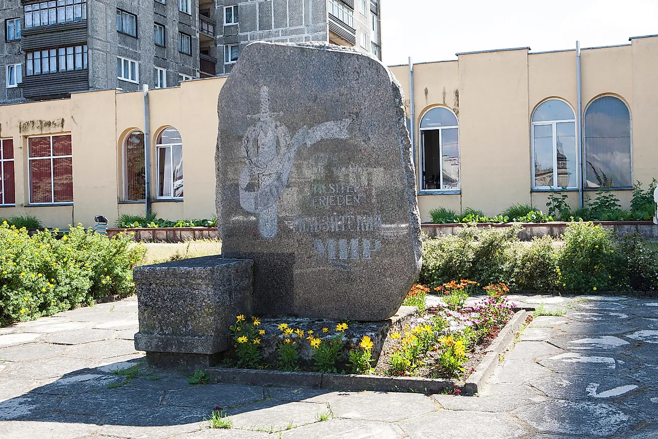 Tilsit Peace Treaty monument.