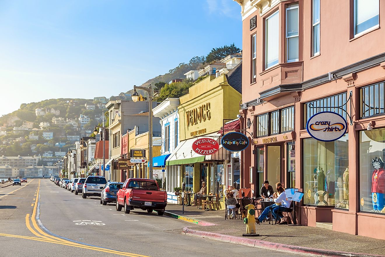 Street view of Sausalito, California, USA. Editorial credit: f11photo / Shutterstock.com