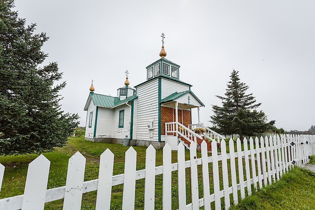 A Russian orthodox church is found in Ninilchik, Alaska. 