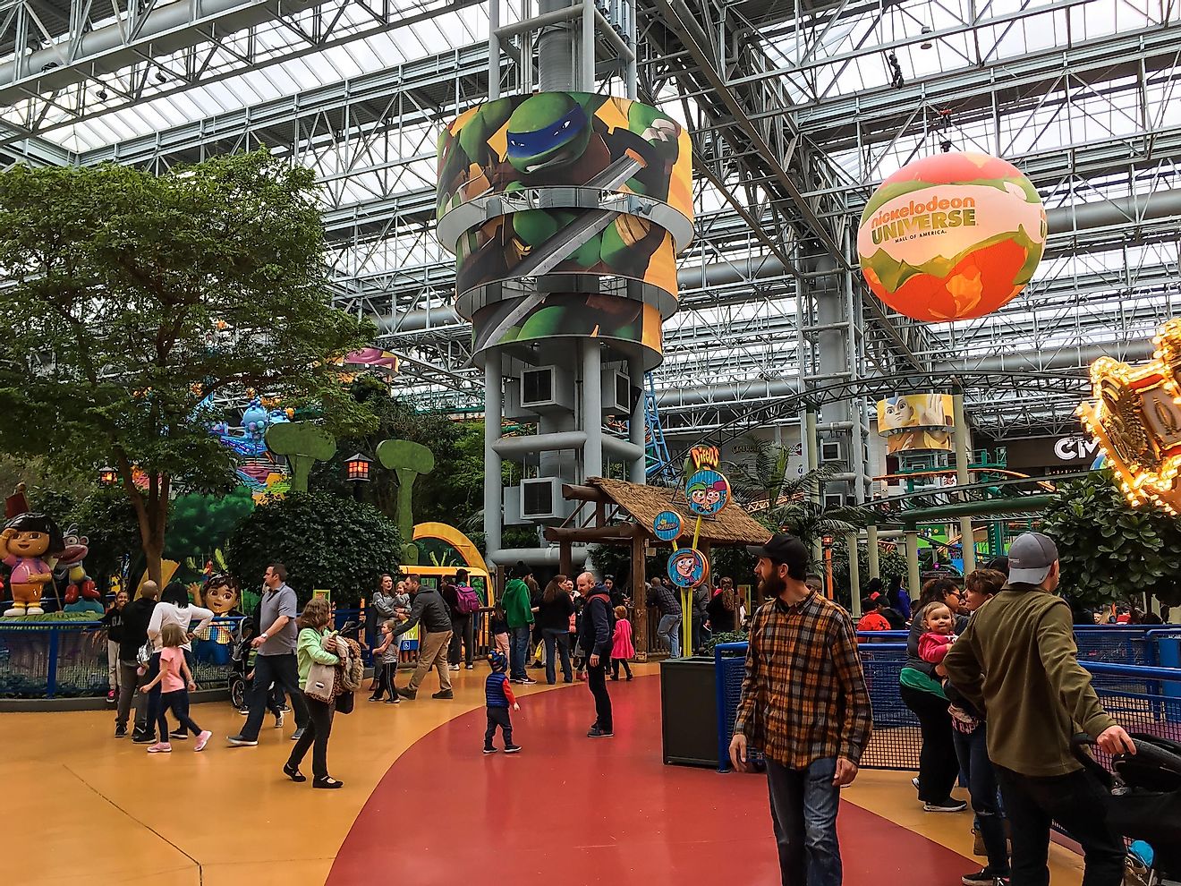 Visitors explore Nickelodeon Universe at the Mall of America. Image credit:  Megan M. Weber/Shutterstock.com