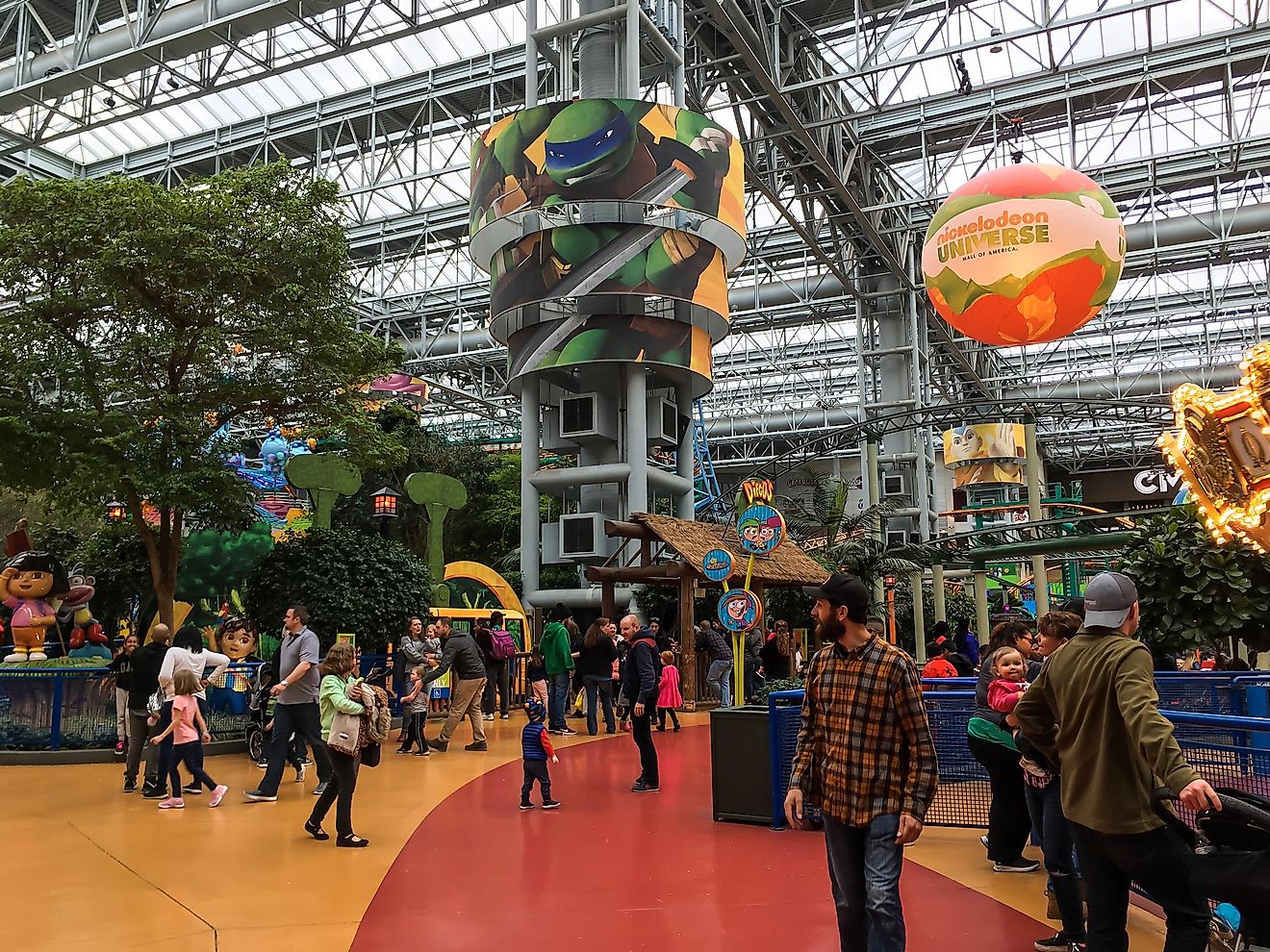 Visitors explore Nickelodeon Universe at the Mall of America. Image credit:  Megan M. Weber/Shutterstock.com