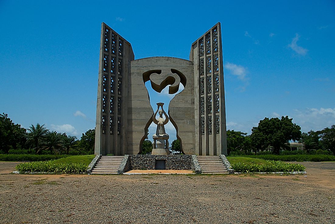 The Independence monument in Lome, Togo. Editorial credit: EiZivile / Shutterstock.com. 