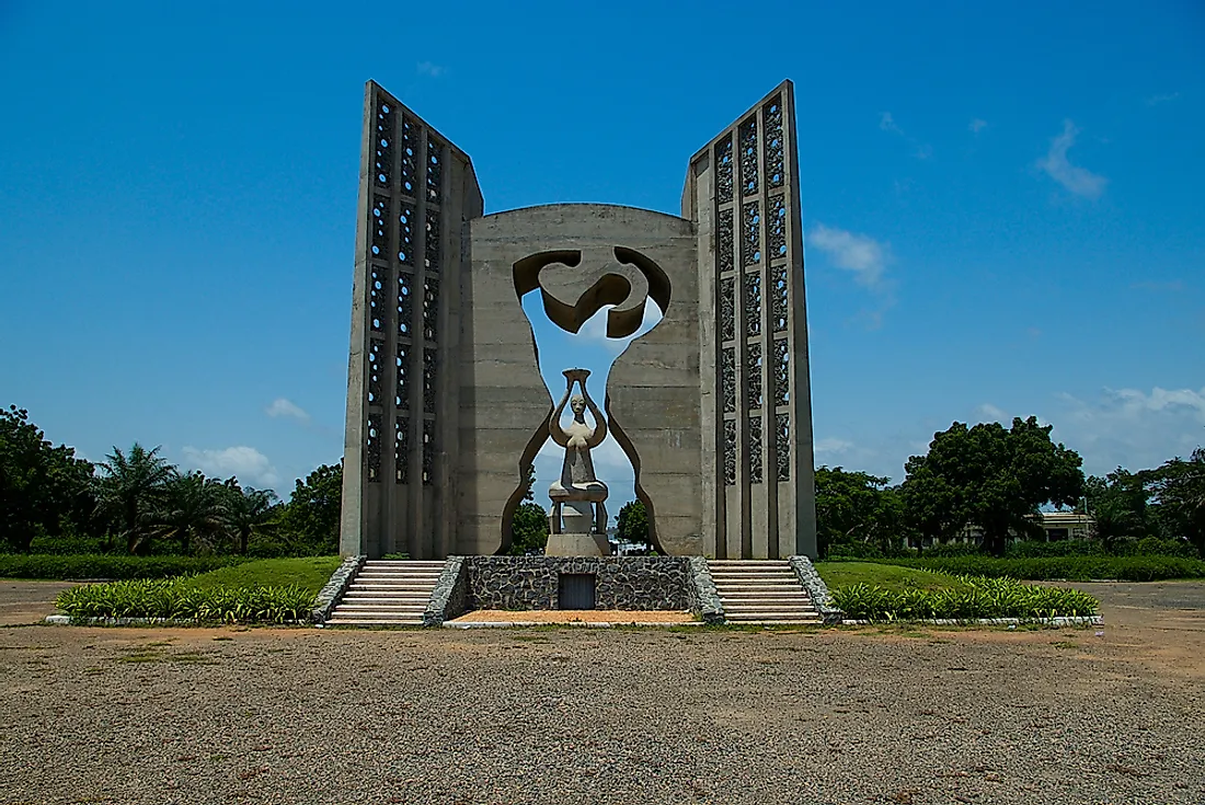 The Independence monument in Lome, Togo. Editorial credit: EiZivile / Shutterstock.com.