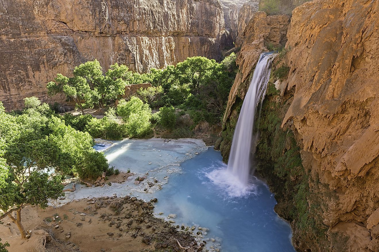 A waterfall in the Cataract Canyon area.