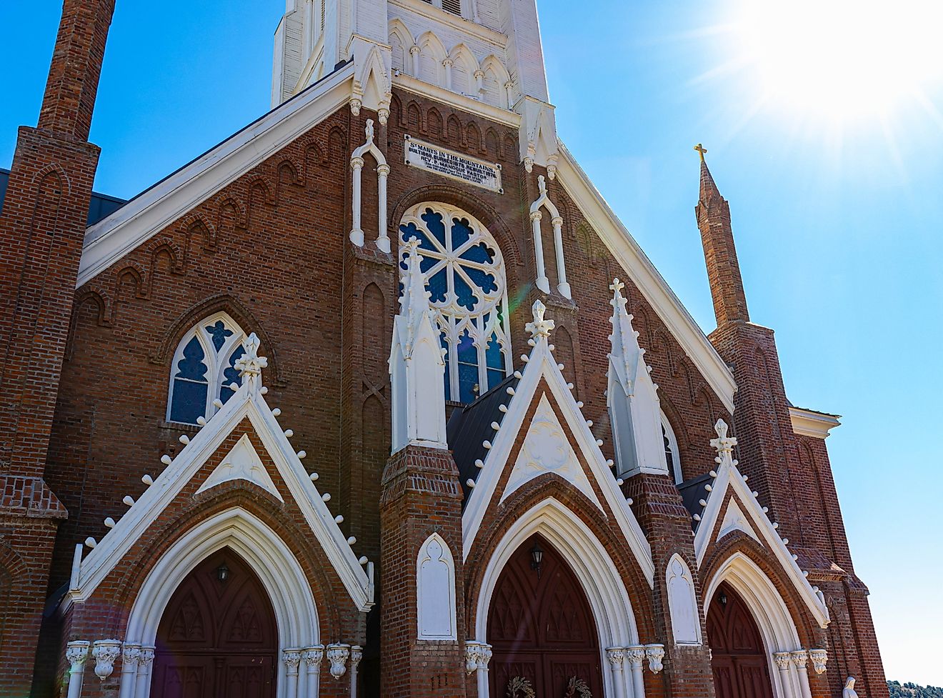 Historic St. Mary's In The Mountains Church in Downtown, Virginia City, Nevada.