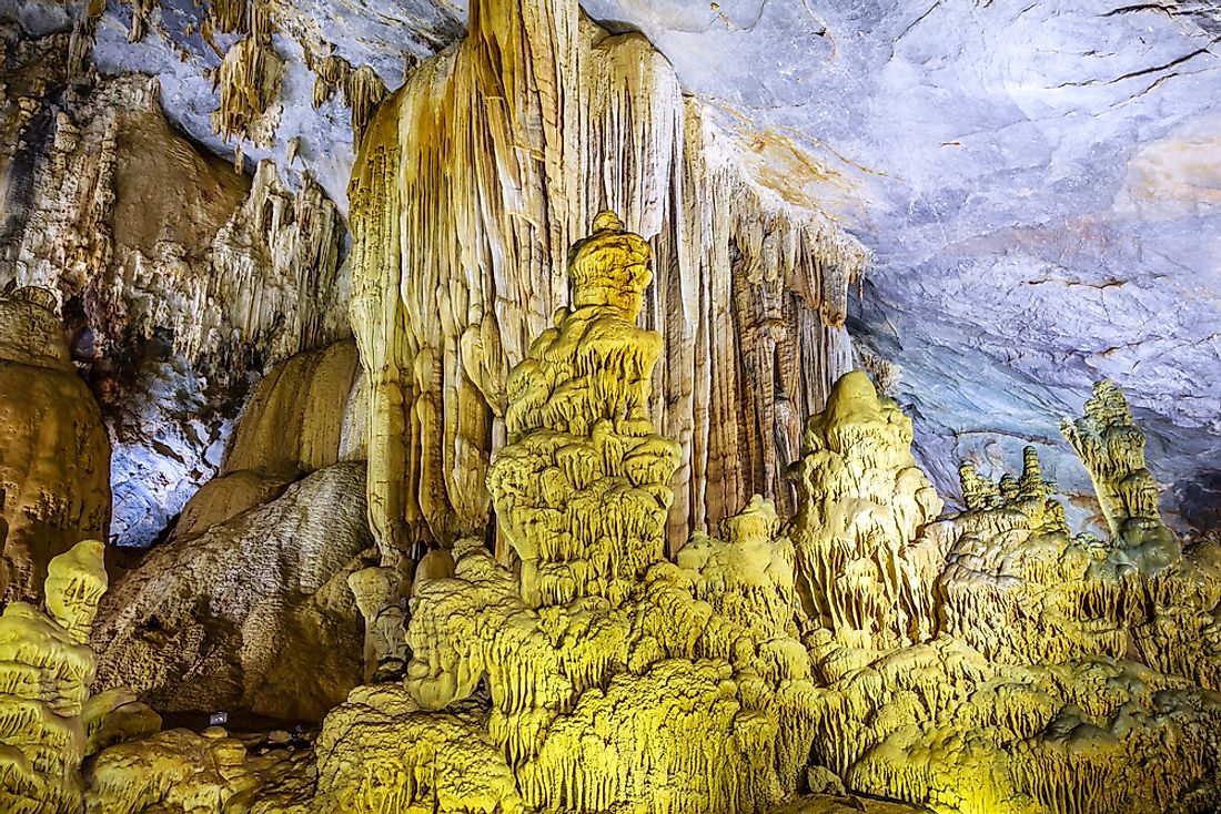 Lava stalactites. 