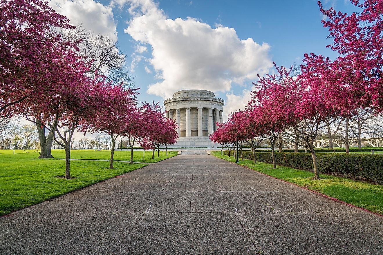 The Monument at George Rogers Clark National Historical Park in Vincennes, Indiana.