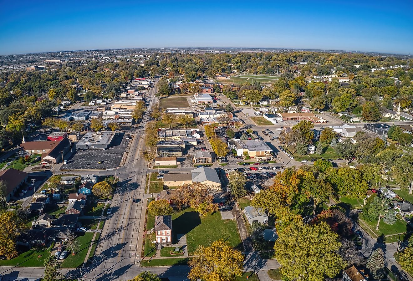 Overlooking the Omaha suburb of Bellevue, Nebraska.