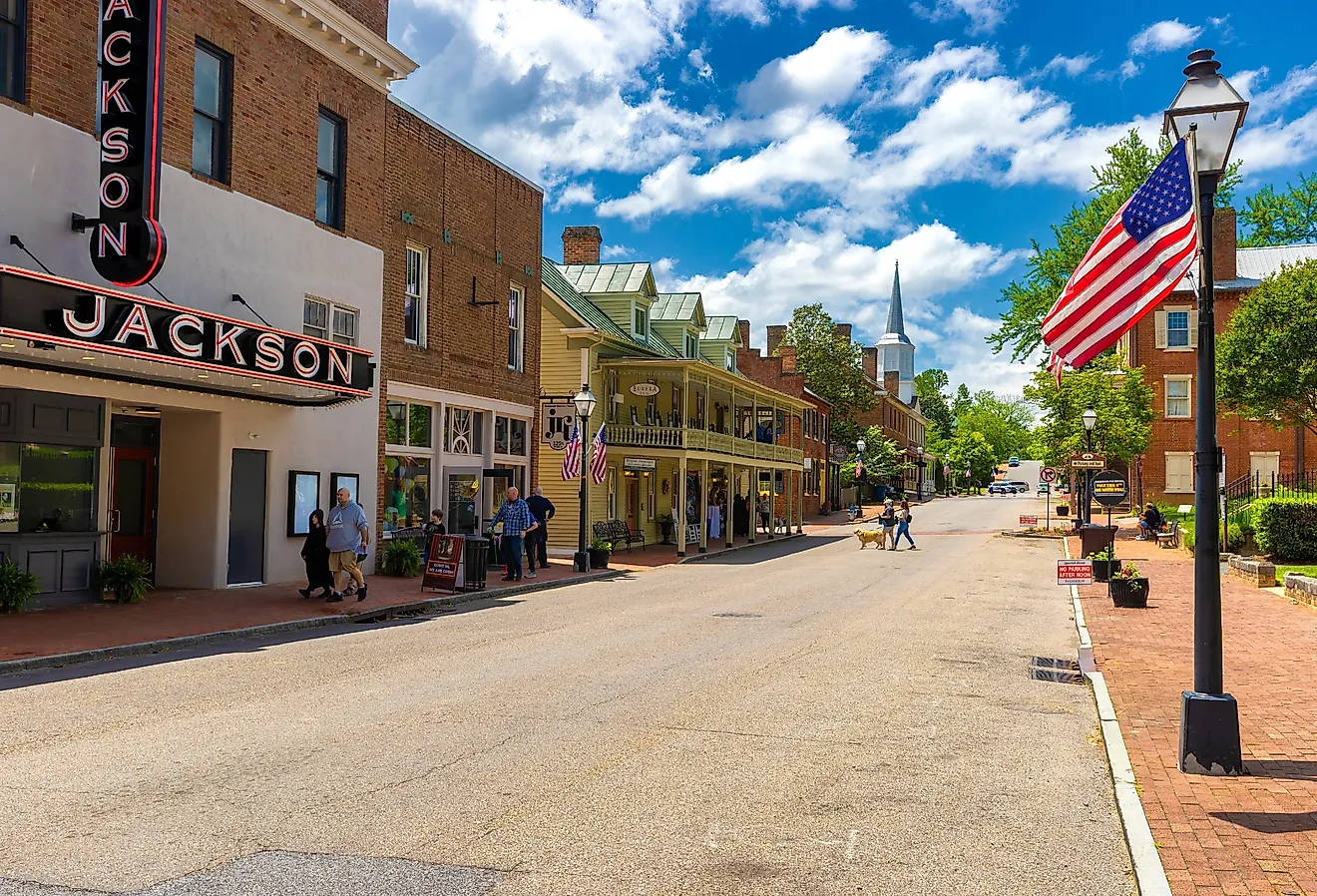 Main Street in Jonesborough, Tennessee. Image credit Dee Browning via Shutterstock.com