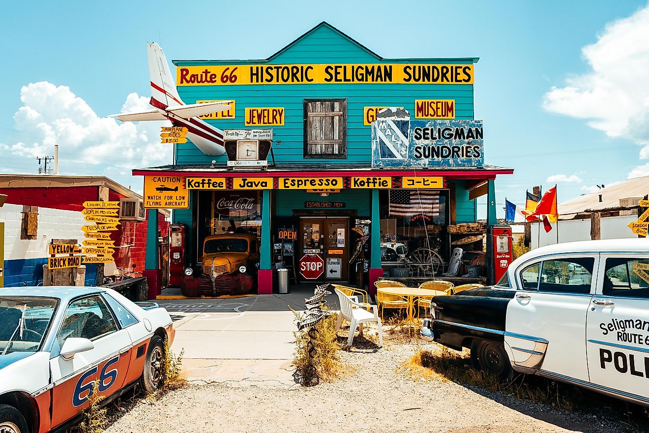 Seligman, Arizona on Route 66, via Jon Chica / Shutterstock.com