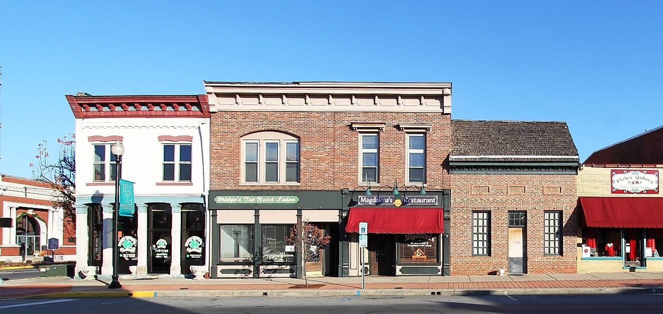 Street view of Corydon, Indiana. Editorial Credit: OZinOH via Flickr