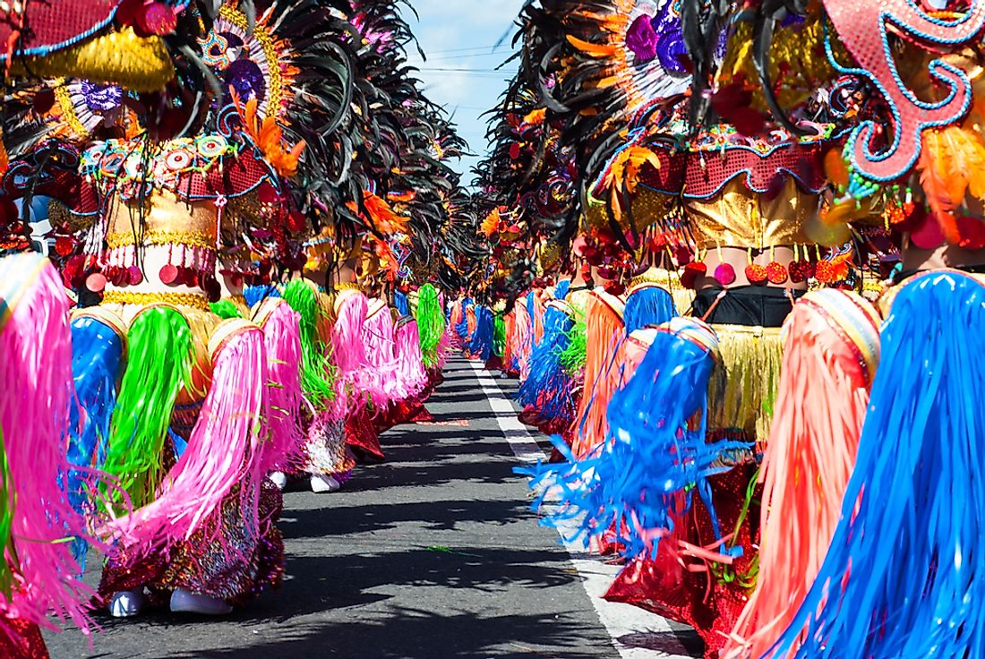 The beautiful parade of the MassKara festival. 