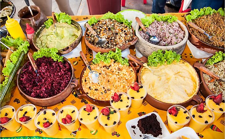 Traditional local food on street in Flores , Guatamala.