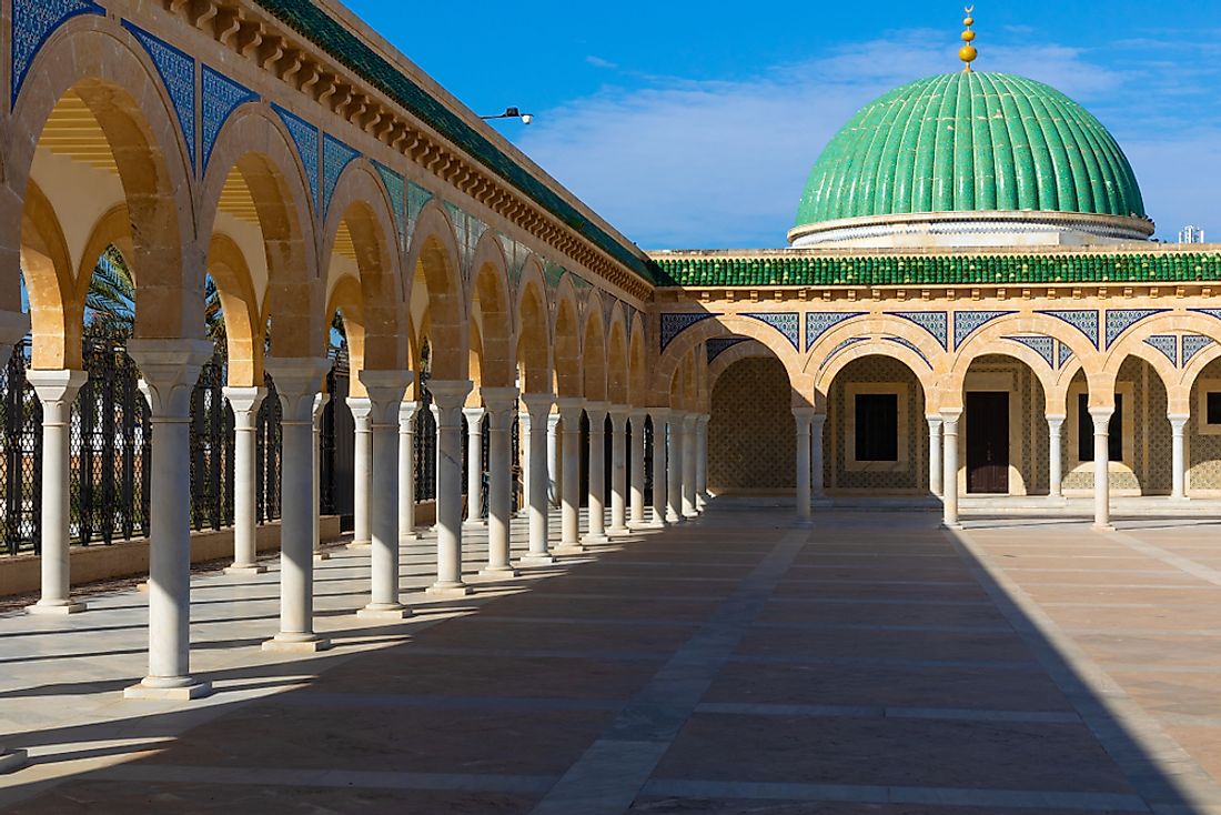 The mausoleum of Habib Bourgiba, the first president of Tunisia. 