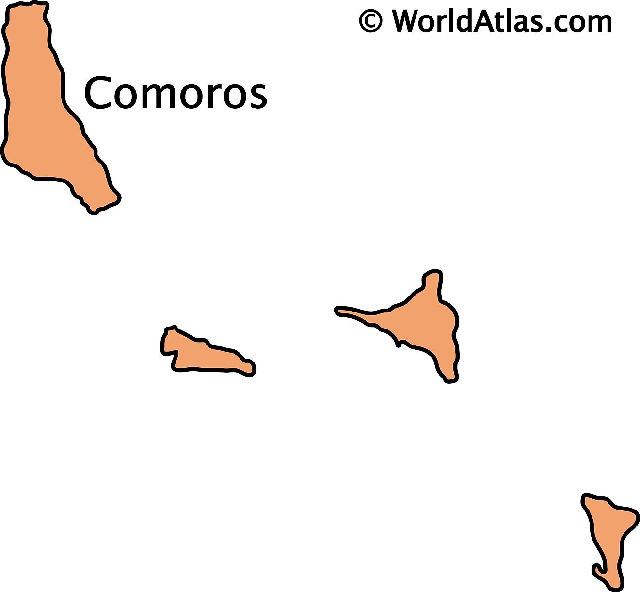 Esquema Mapa de Comoras