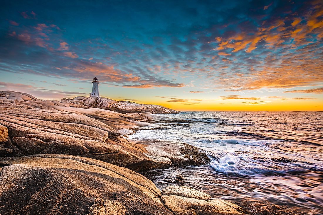 Peggy's Cove, a famous lighthouse just a short drive away from Halifax. 
