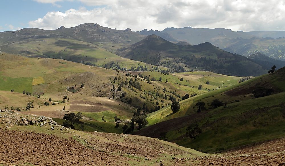 The Bale Mountains form part of the Ethiopian Highlands.