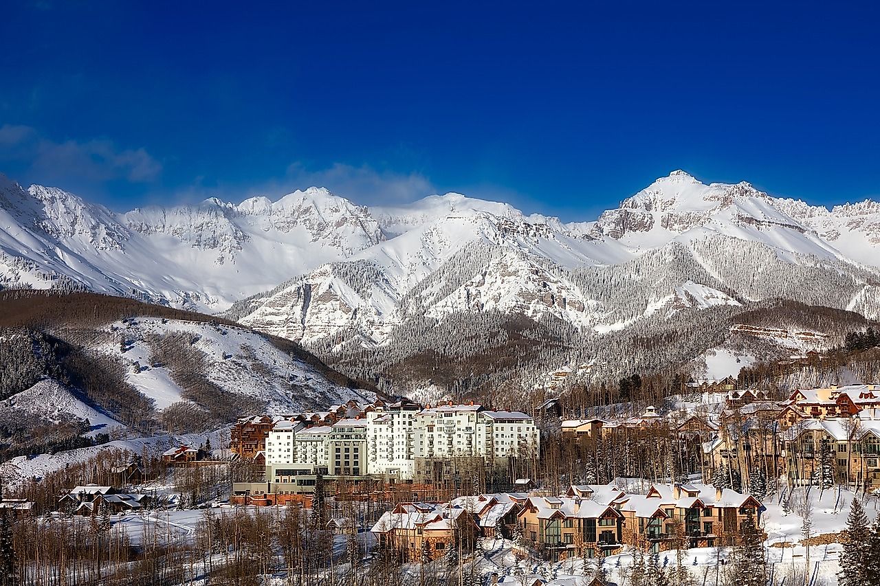 Telluride Ski Resort, Colorado, US.