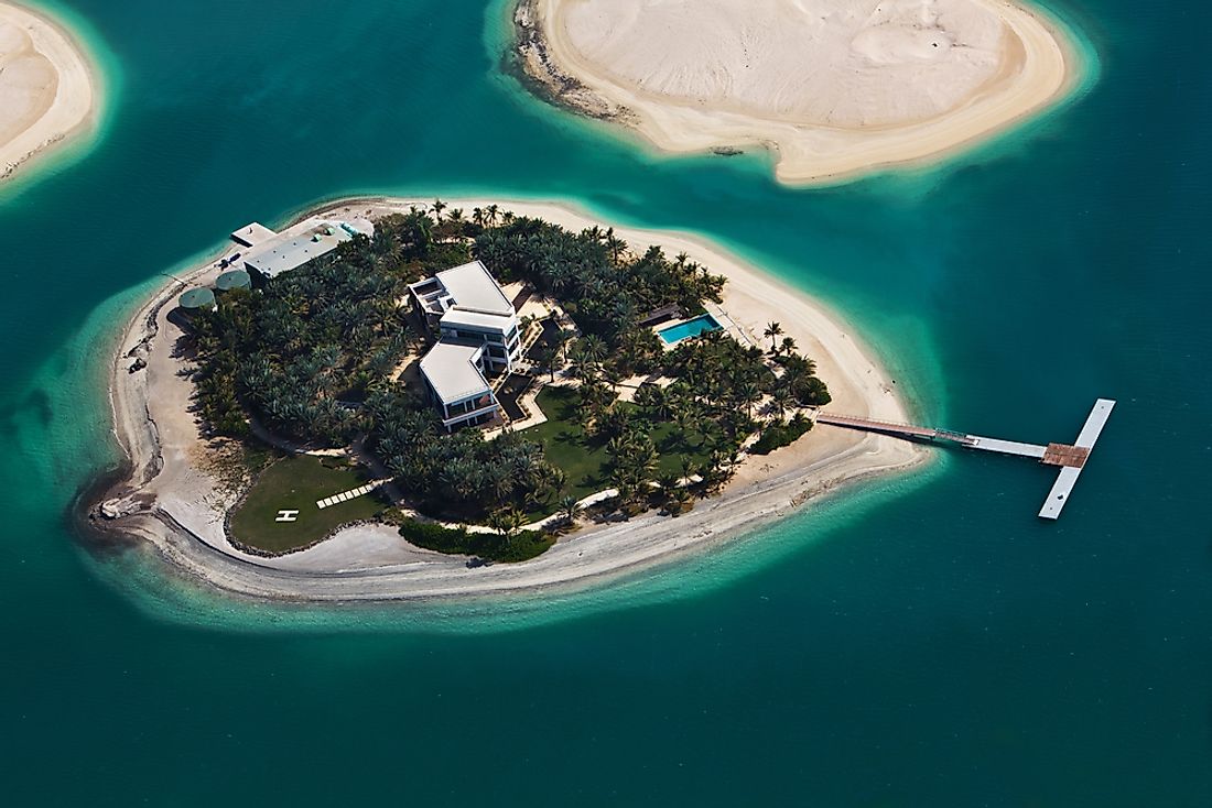 The United Arab Emirates is responsible for many man-made islands.