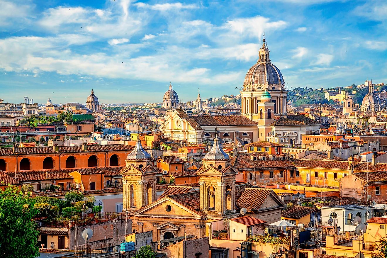 Cityscape of Rome, Italy.