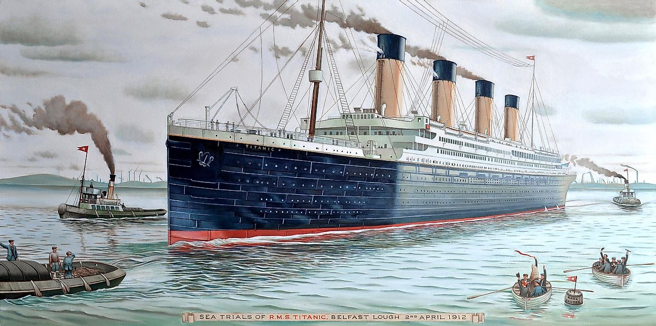 The Titanic sank 400 miles off the coast of Newfoundland. Image credit: wikimedia.org