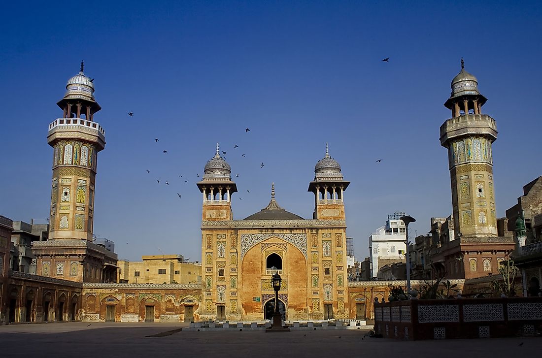 Wazir Khan Mosque in Lahore, Pakistan. 