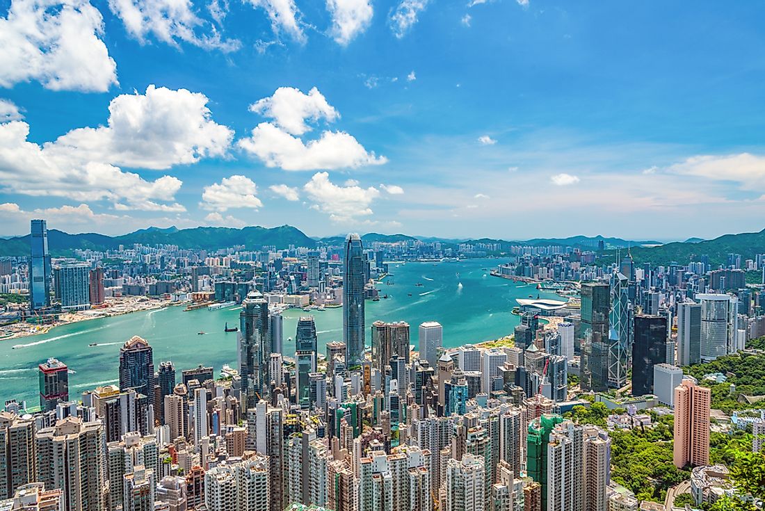 Hong Kong is an administrative region within the Pearl River Delta in Guangdong Province, China.  Editorial credit: Hit1912 / Shutterstock.com