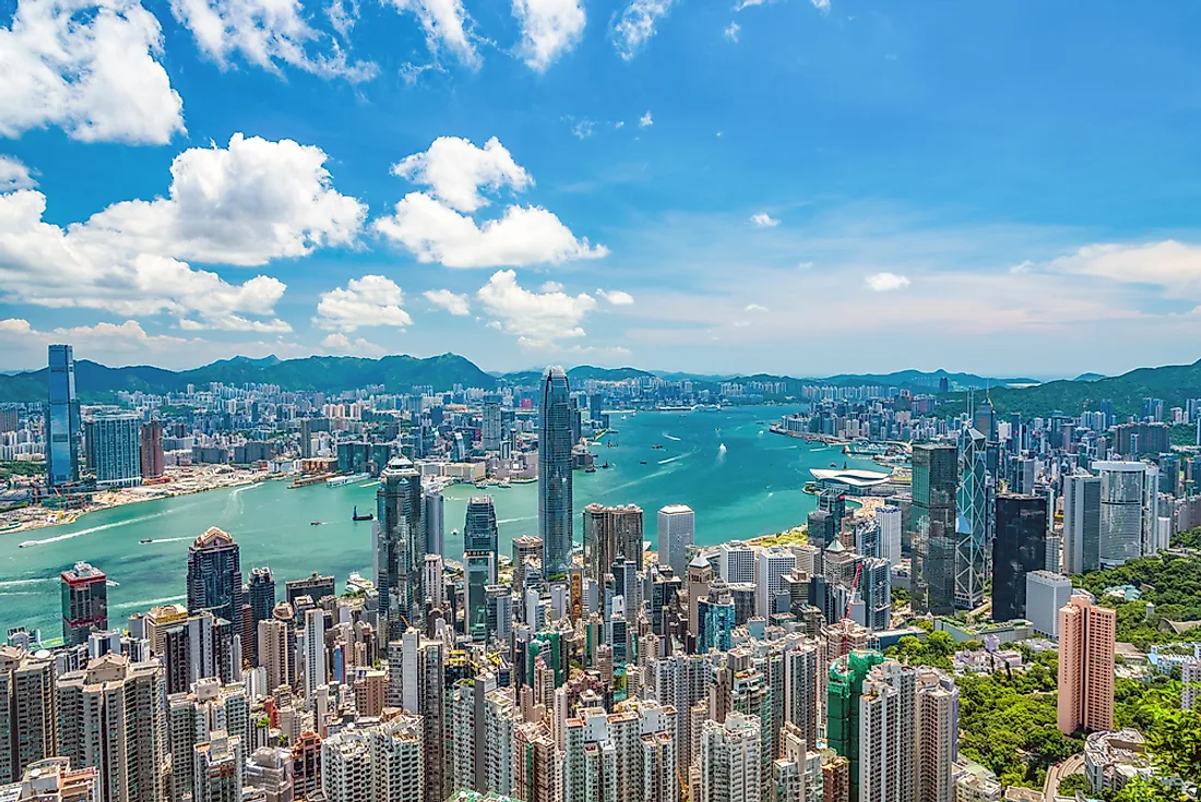 Hong Kong is an administrative region within the Pearl River Delta in Guangdong Province, China. Editorial credit: Hit1912 / Shutterstock.com