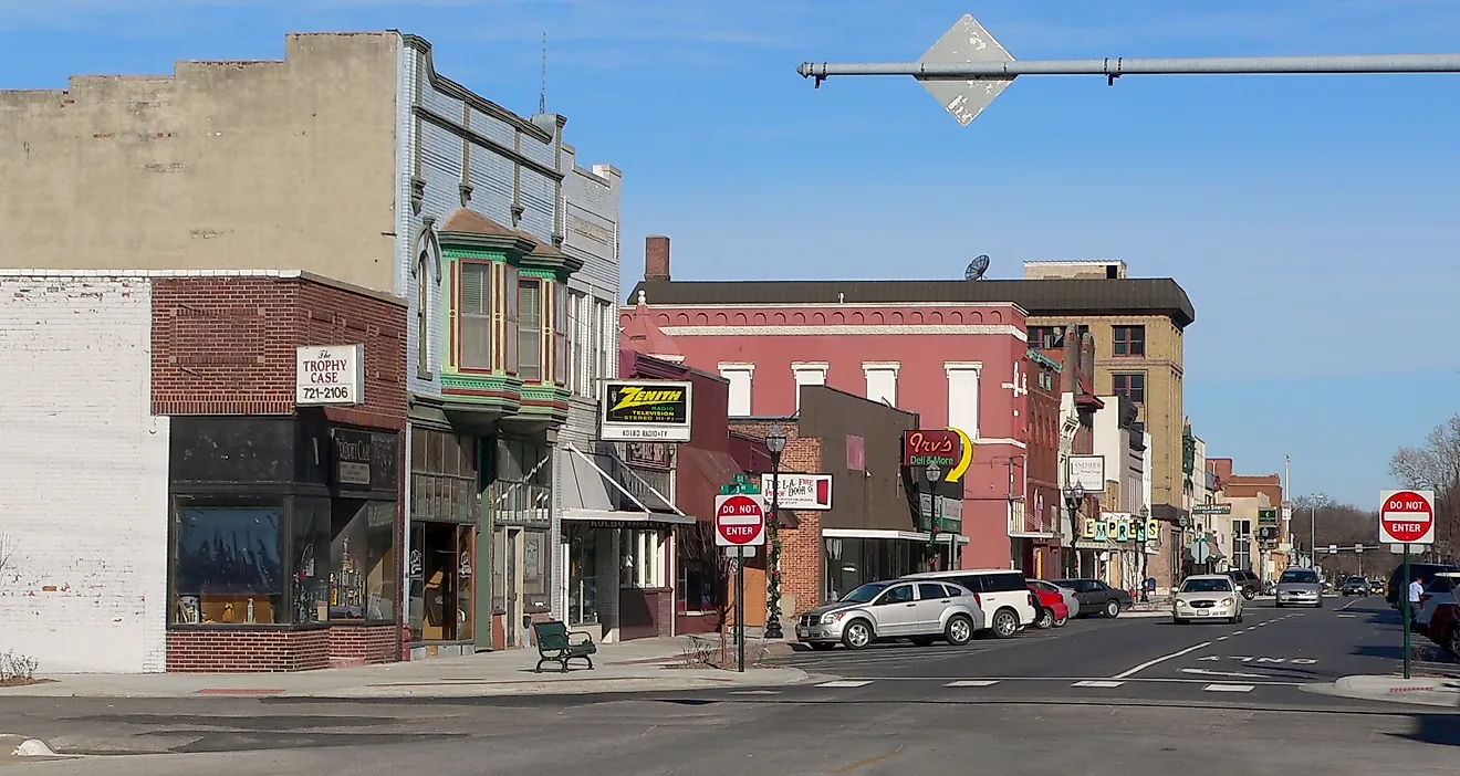 Downtown Fremont, Nebraska. Image credit: Ammodramus via Wikimedia Commons.