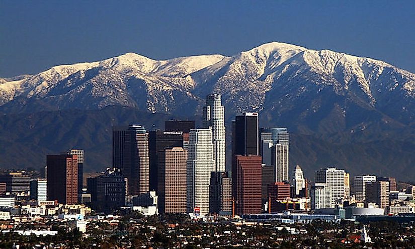 The stunning sky of Los Angeles city.
