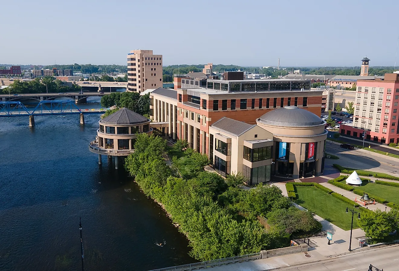 Grand Rapids Public Museum on the bank of the Grand River in downtown Grand Rapids, Michigan. Image credit  Matthew G Eddy via Shutterstock