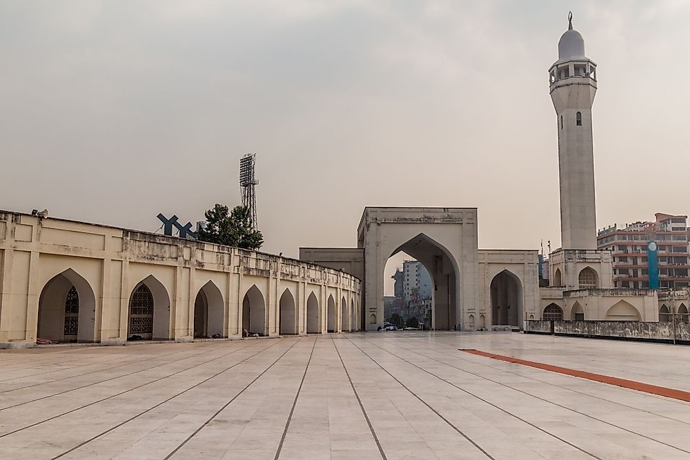 The Baitul Mukarram National Mosque in Bangladesh. 