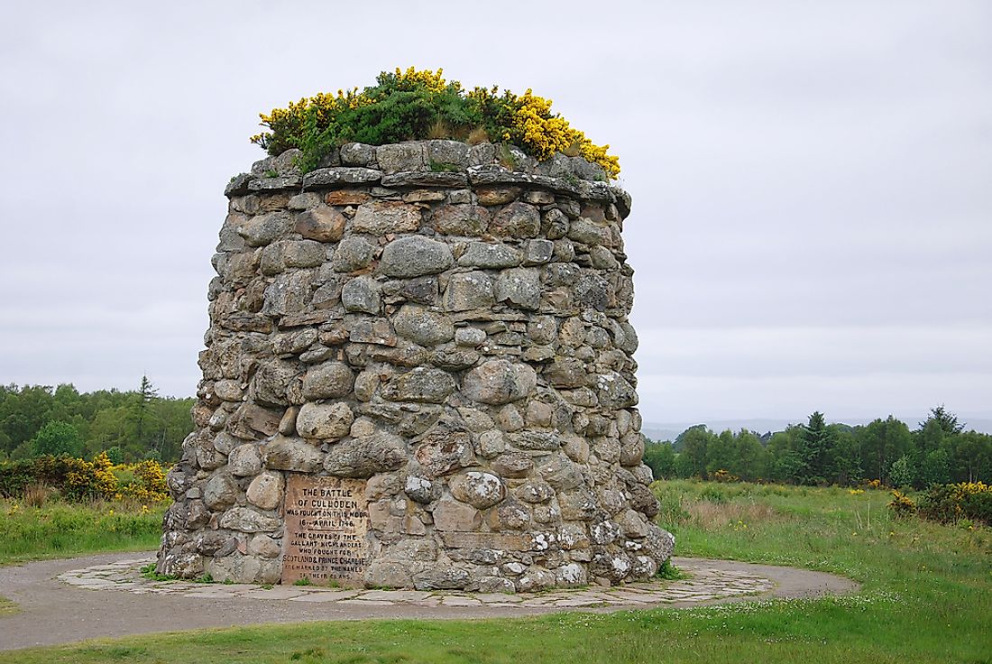 Battlefield memorial in commemoration of the Battle of Culloden.