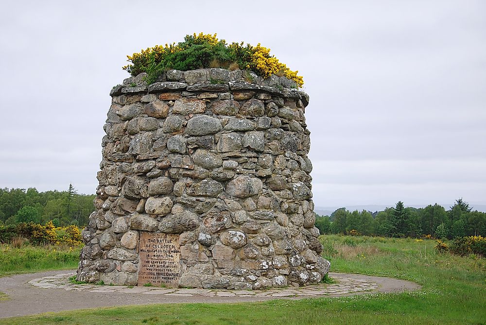 Battlefield memorial in commemoration of the Battle of Culloden.