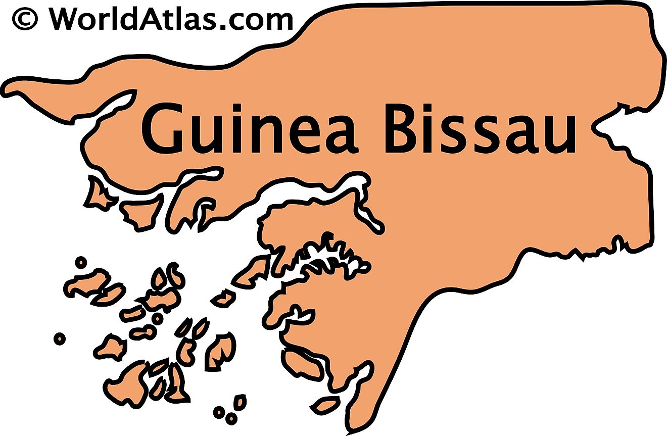 Outline Map of Guinea Bissau