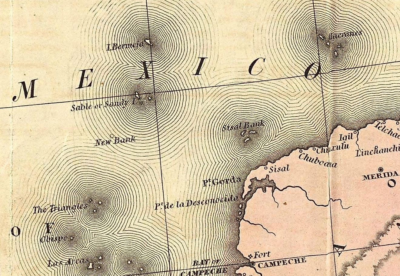 Several maps dating from the 16th century onward show an island called Bermeja that could not be found by any search party to this day.