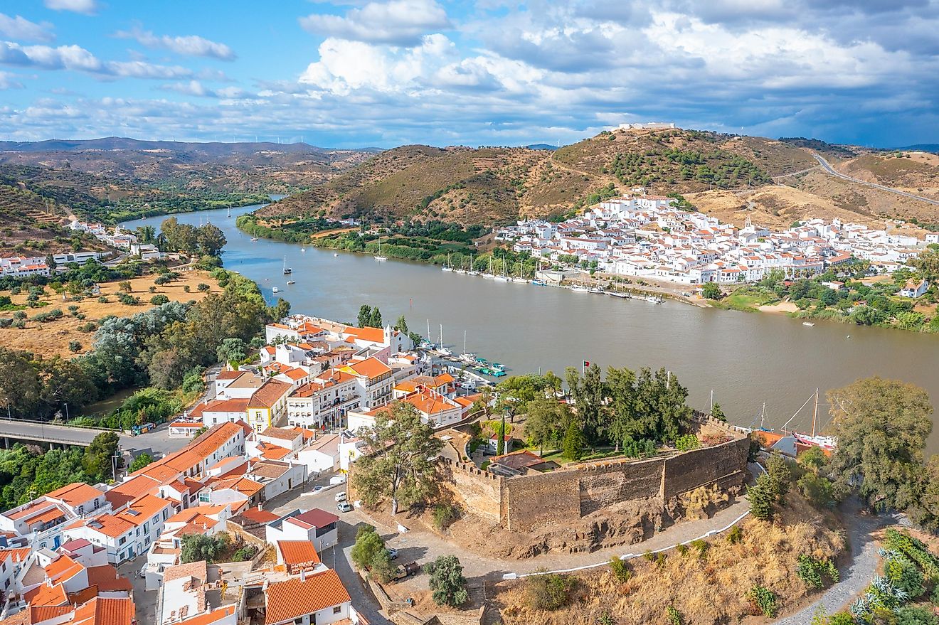 The Guadiana River flowing through Spain.